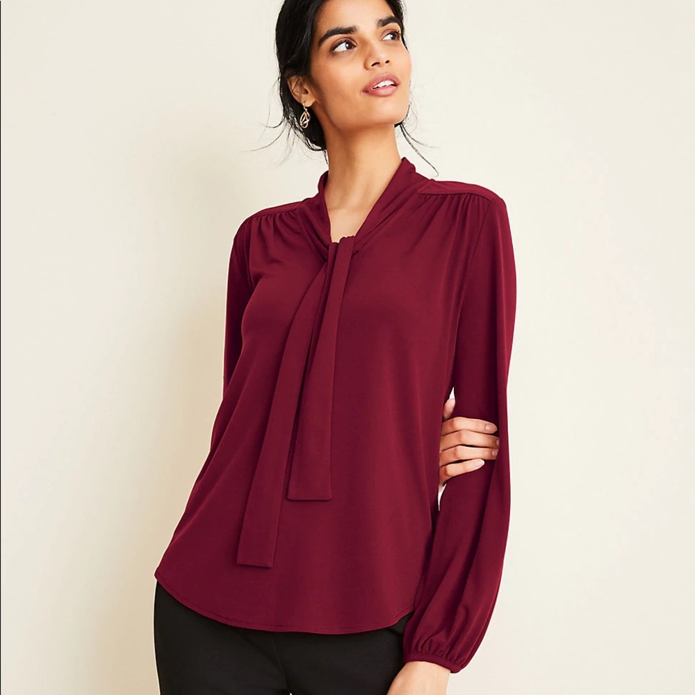 Tie neck blouse